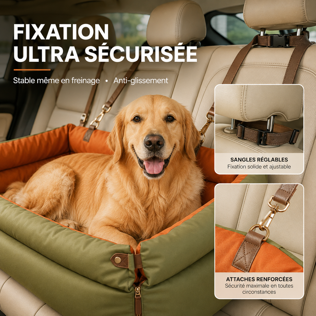 Le Voyageur™ — Siège auto pour grand chien