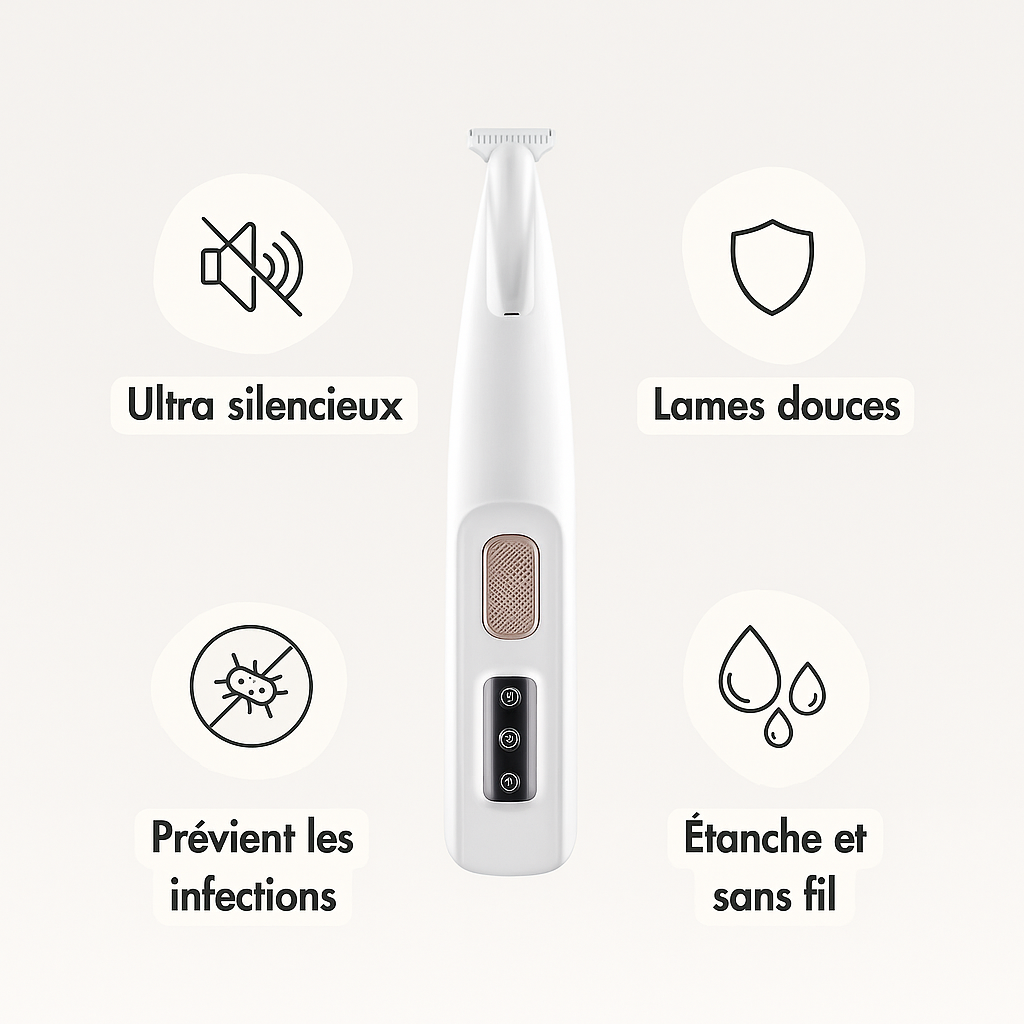 Le Précis™ — Tondeuse Silencieuse pour Pattes & Toilettage