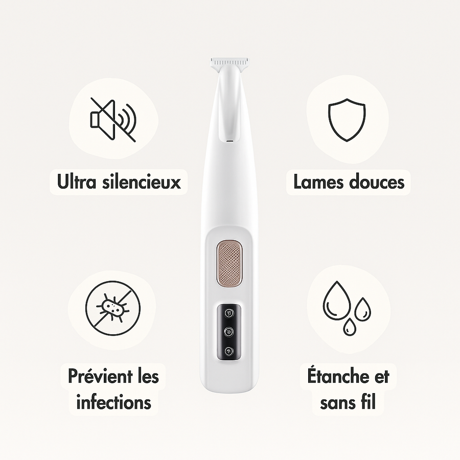 Le Précis™ — Tondeuse Silencieuse pour Pattes & Toilettage