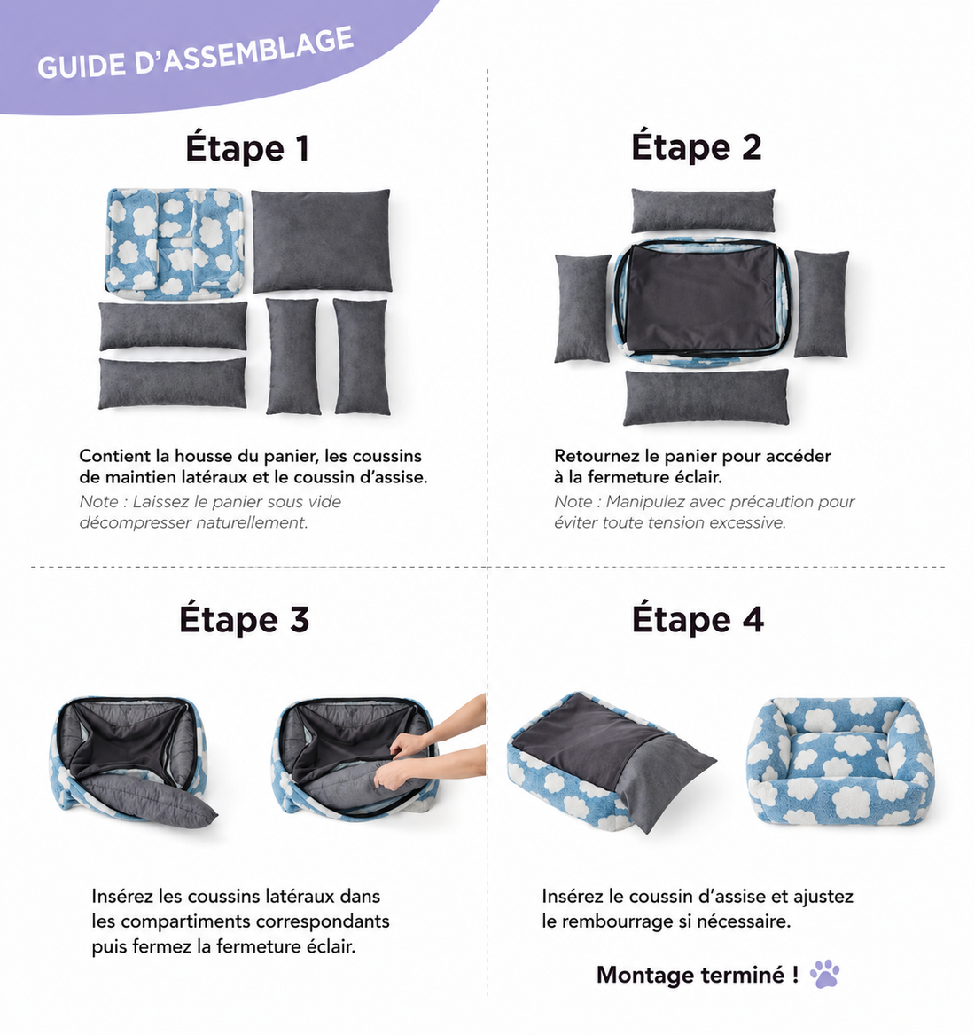 Le Douillet™ — Lit/Panier pour chien orthopédique
