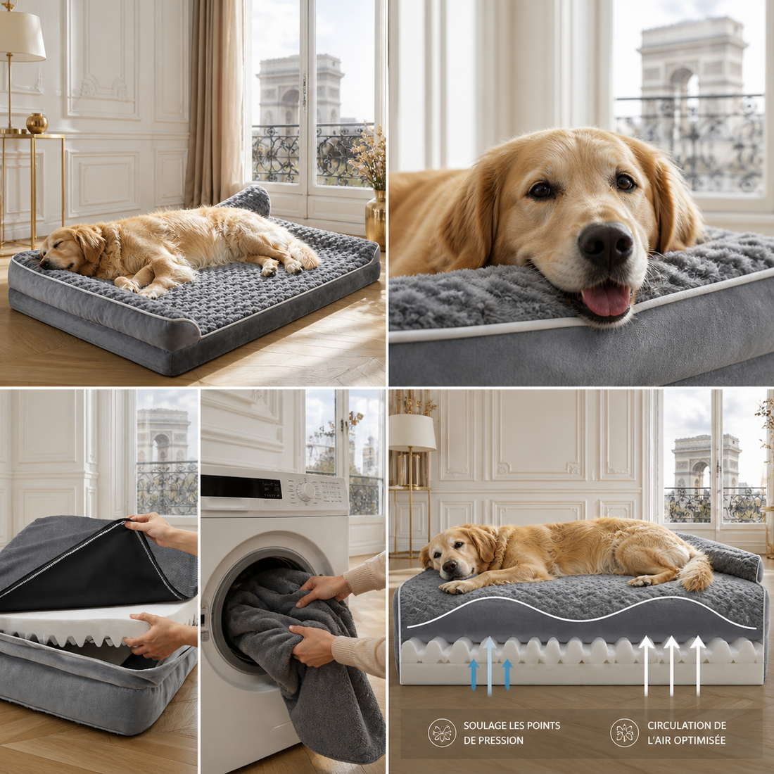 Le Cocon Articulaire™ — Lit/Panier pour chien orthopédique